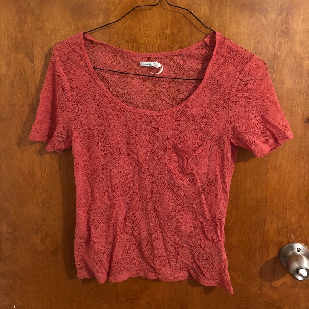 Orange Lace T-shirt